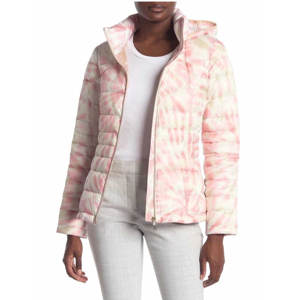 NWT Calvin Klein Packable Puffer Tye Dye Jacket